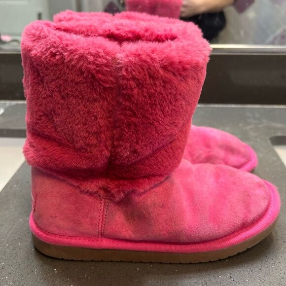 Girls' Koolaburra by UGG Aubrei short boots in a pink - Picture 6 of 10